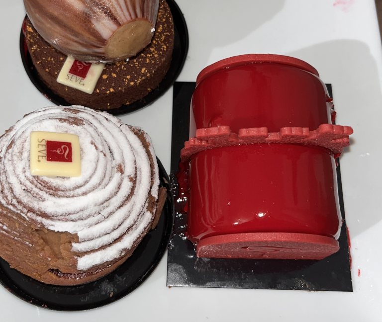 Bûche de Noël Lyon Pâtisserie Sève Lyon Chocolat artisanal Noël Bûchette oursons chocolat Bûche framboise Diadème Gourmandises festives Lyon Cacao Nicaraguayen équitable Noël gourmand Lyon Bûches originales Noël Desserts Noël haut de gamme