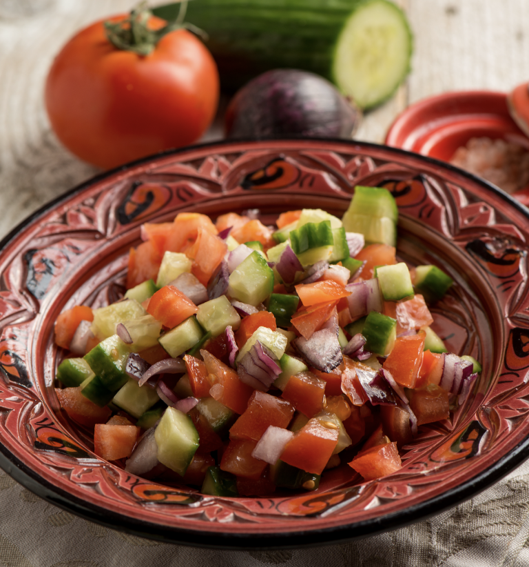 Salade Marocaine : Tomates, concombres & oignons