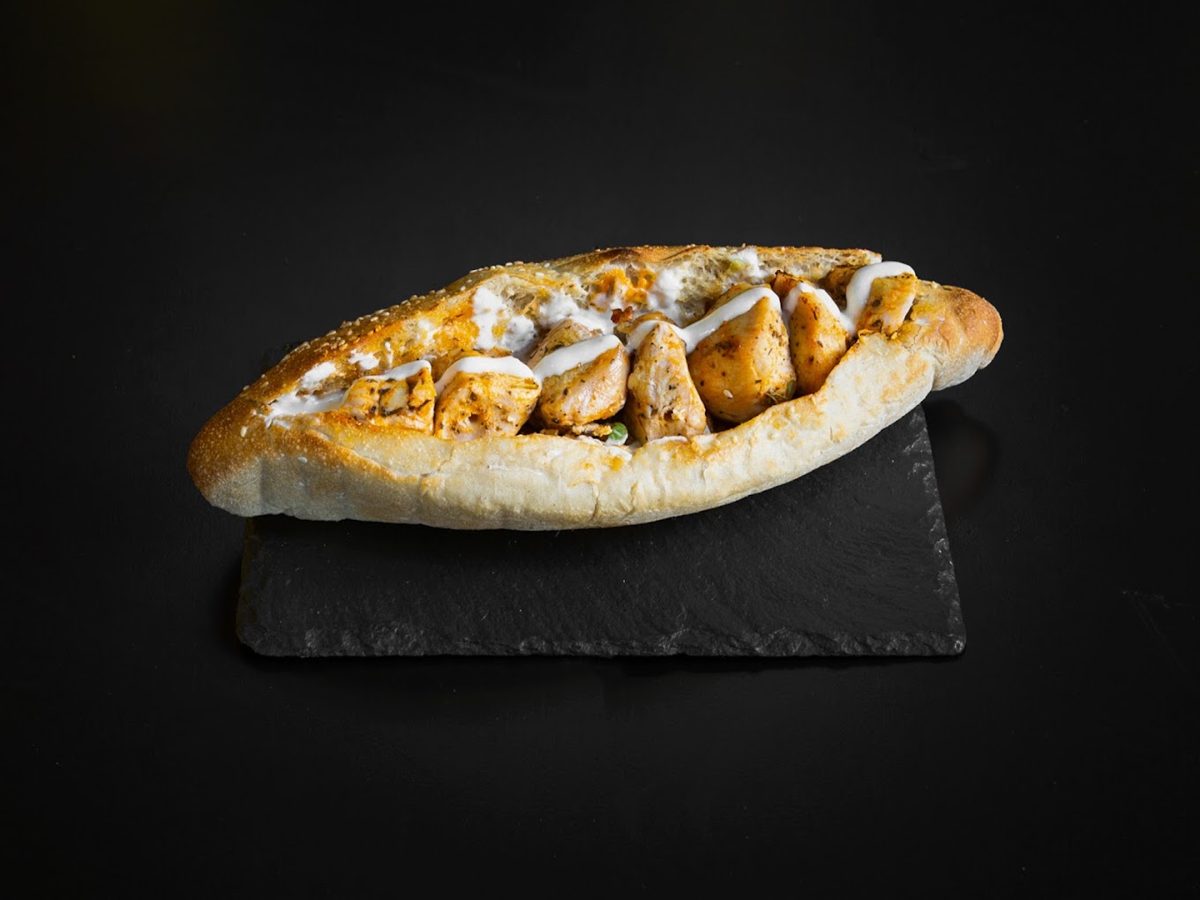 Baguette au poulet grillé à la braise et sauce blanche, Krusty Burger Villeurbanne