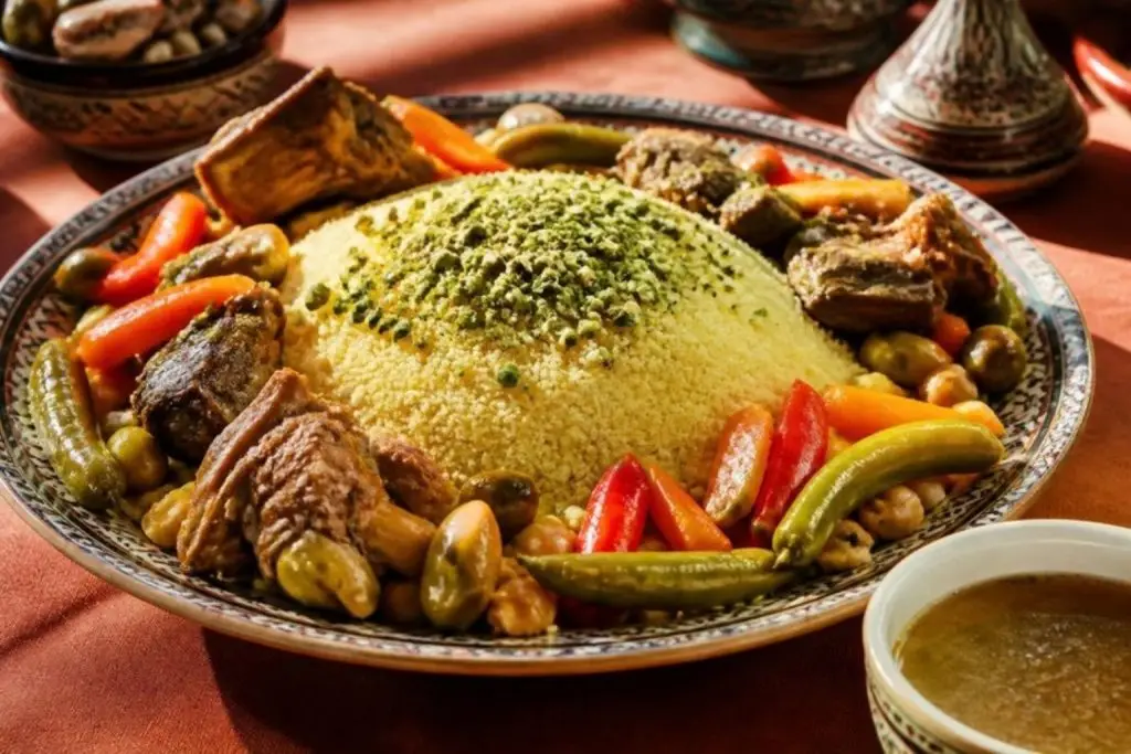 Couscous d’agneau aux pistaches et aux olives – recette Lyon Food Lovers