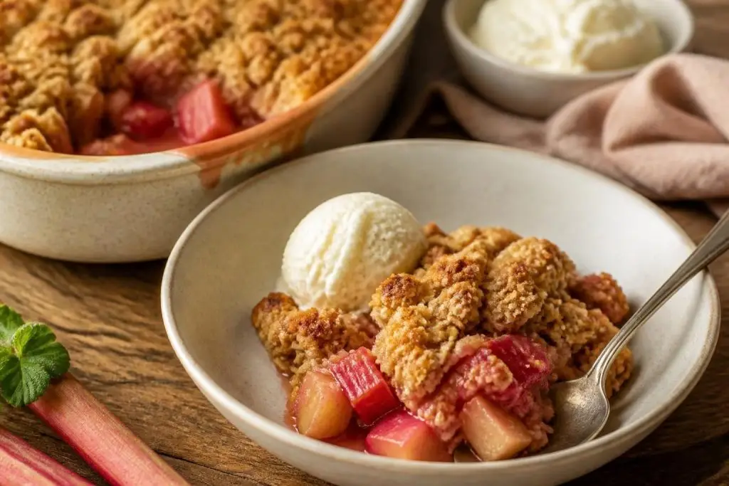 Crumble pomme-rhubarbe – recette Lyon Food Lovers