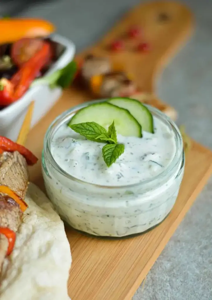 Khiyar bel laban, salade de concombre au yaourt et menthe séchée