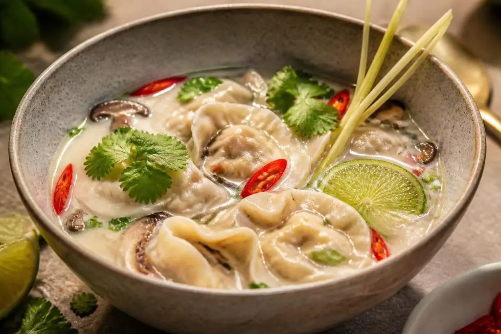 Soupe thaïe aux ravioles – recette Lyon Food Lovers